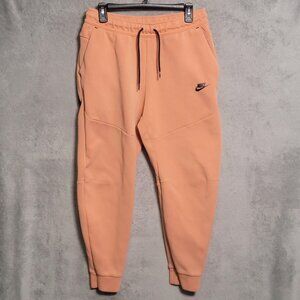 Nike Tech Fleece Pants Mens Medium Orange Joggers Tapered Sweatpants CZ9918-835